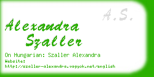 alexandra szaller business card